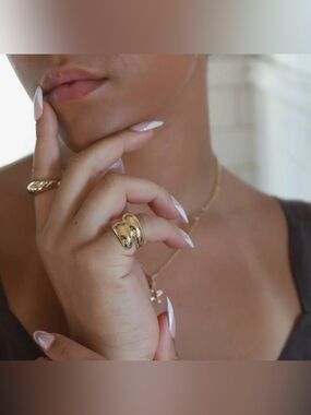 18K Gold Filled Wrap Around Ring | Statement Ring | Size 7 | New